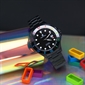Borel Sage Collection "Ctenophore" DLC Black Steel Rainbow Ceramic Ring 200 meters Diving Men's Automatic Watch N0735G0D-MZ5W