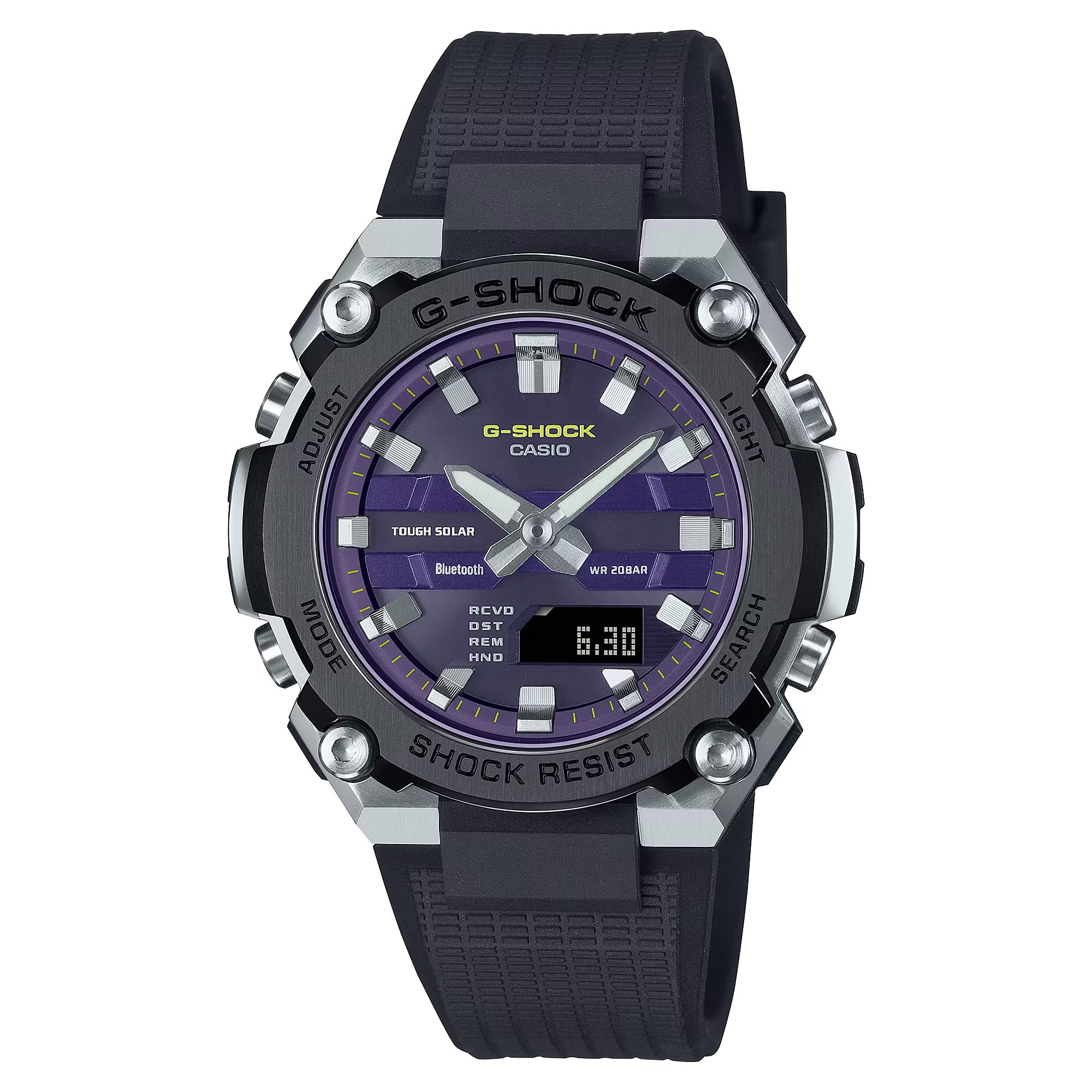 Casio G-SHOCK G-STEEL GST-B600 系列太陽能藍牙樹脂錶帶運動手錶 GST-B600A-1A6