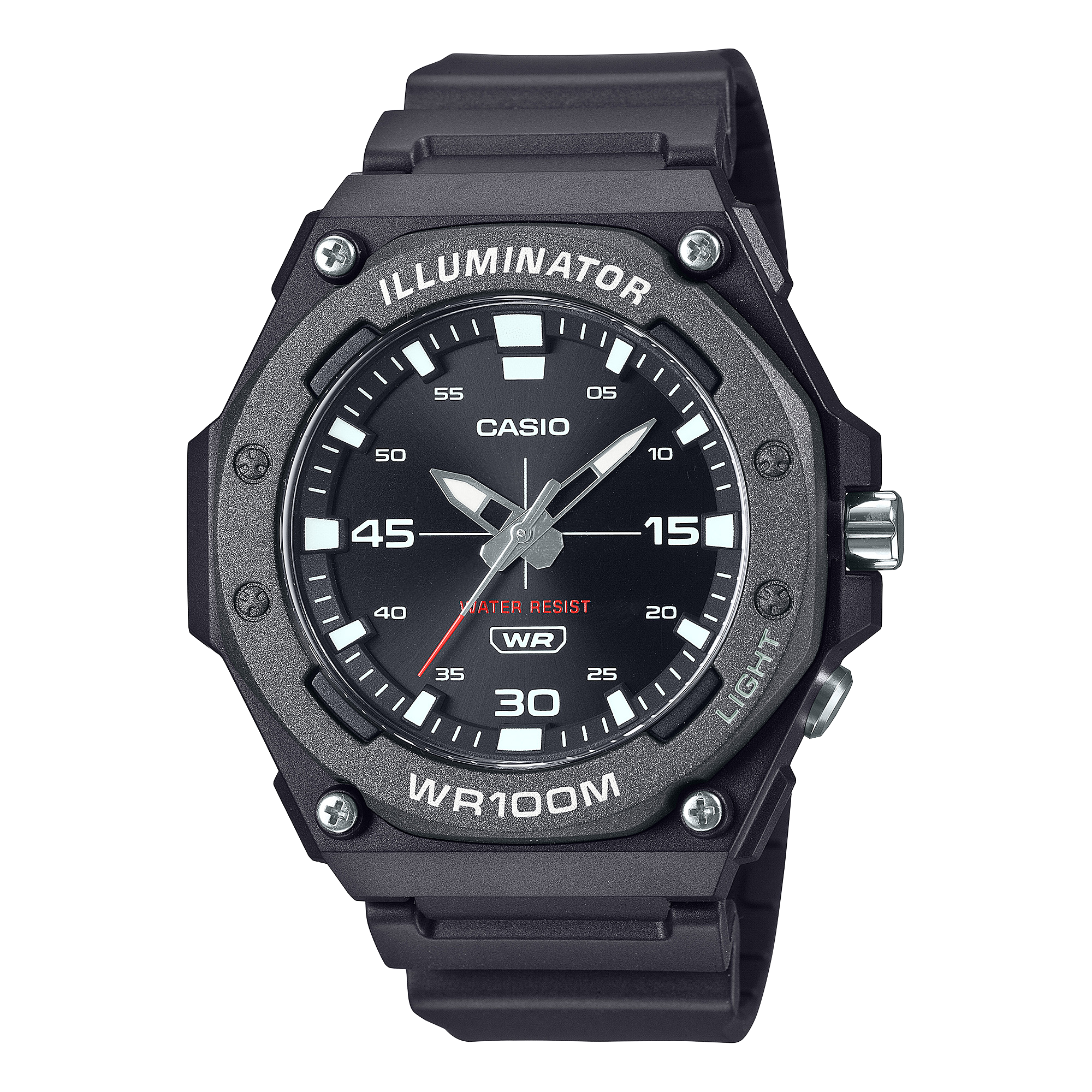 Casio GENERAL LINE 大錶徑黑色太陽光錶盤指針運動型手錶 MW-620H-1A