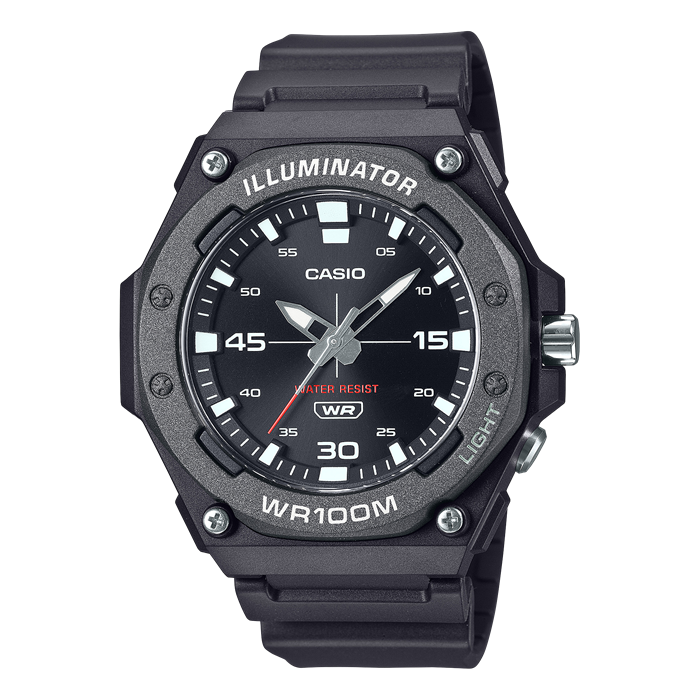 Casio GENERAL LINE 大錶徑黑色太陽光錶盤指針運動型手錶 MW-620H-1A