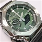Casio G-SHOCK G-STEEL 2100 系列綠色錶盤八角形藍牙太陽能手錶 GBM-2100A-1A3