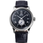 Orient Bambino 经典复古黑色表盘真皮表带男士机械手表 RA-AP0101B30B