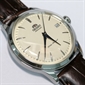 Orient Bambino Date Ⅱ 系列日期顯示白色錶盤真皮表帶男士自動機械手錶 RA-AC0M04Y30B