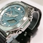Casio G-SHOCK G-STEEL 2100 系列藍色錶盤八角形藍牙太陽能手錶 GBM-2100A-1A2