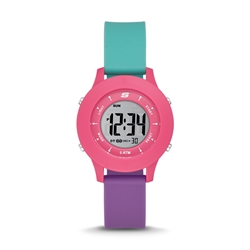 Skechers Rosencrans 37mm活力時尚矽膠錶帶女士數位手錶 SR6292