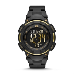 Skechers Ruhland 45mm黑色錶盤男士運動數位手錶 SR1019