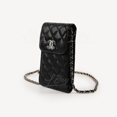 Chanel-Chanel Phone And Airpods Case With Chain