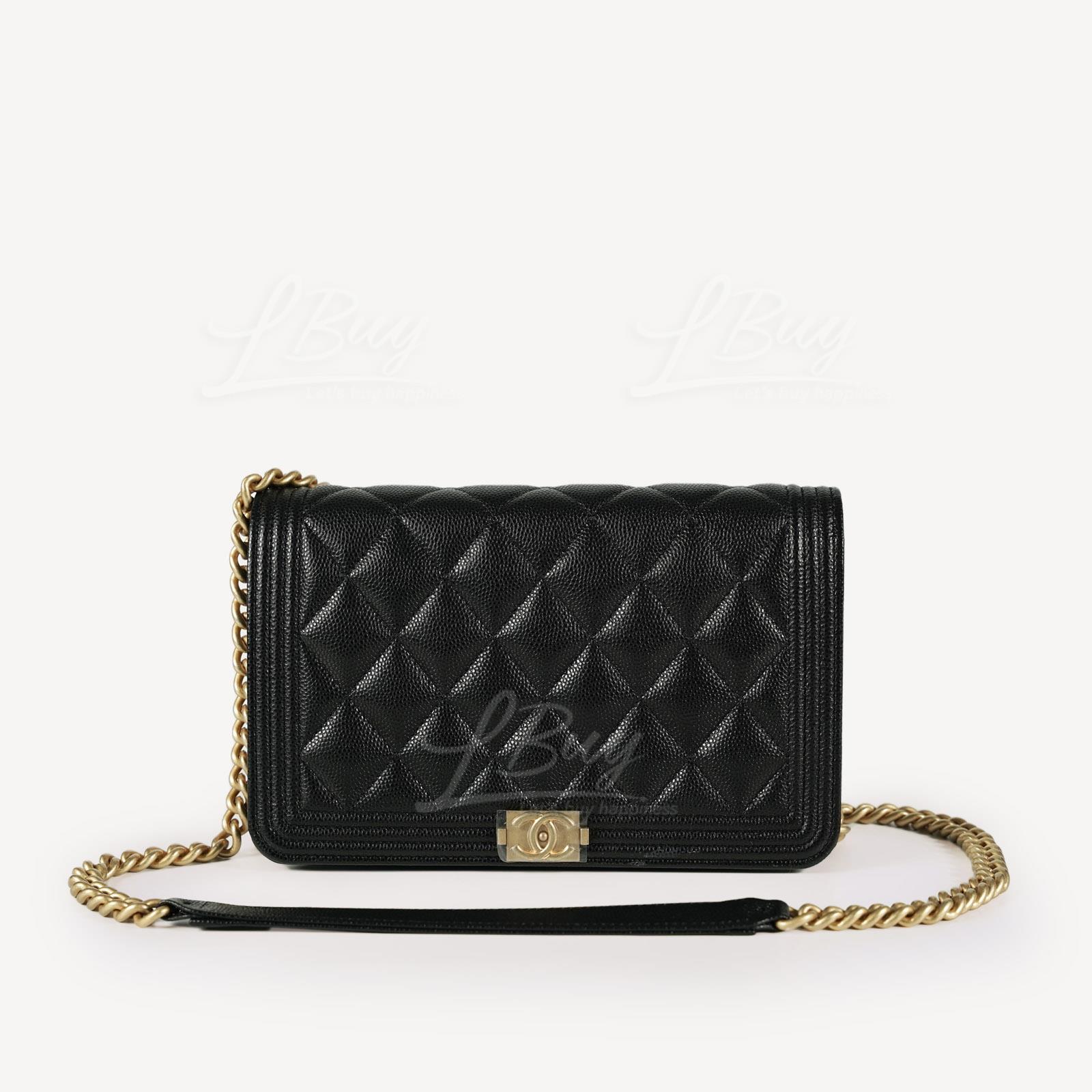 Chanel Boy Wallet On Chain Black AP117