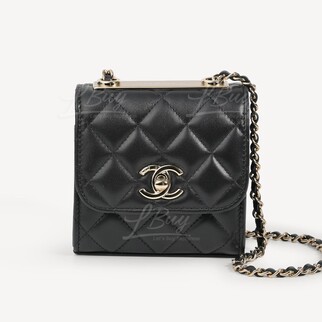 Chanel Gold Metal Clutch with Chain A81633