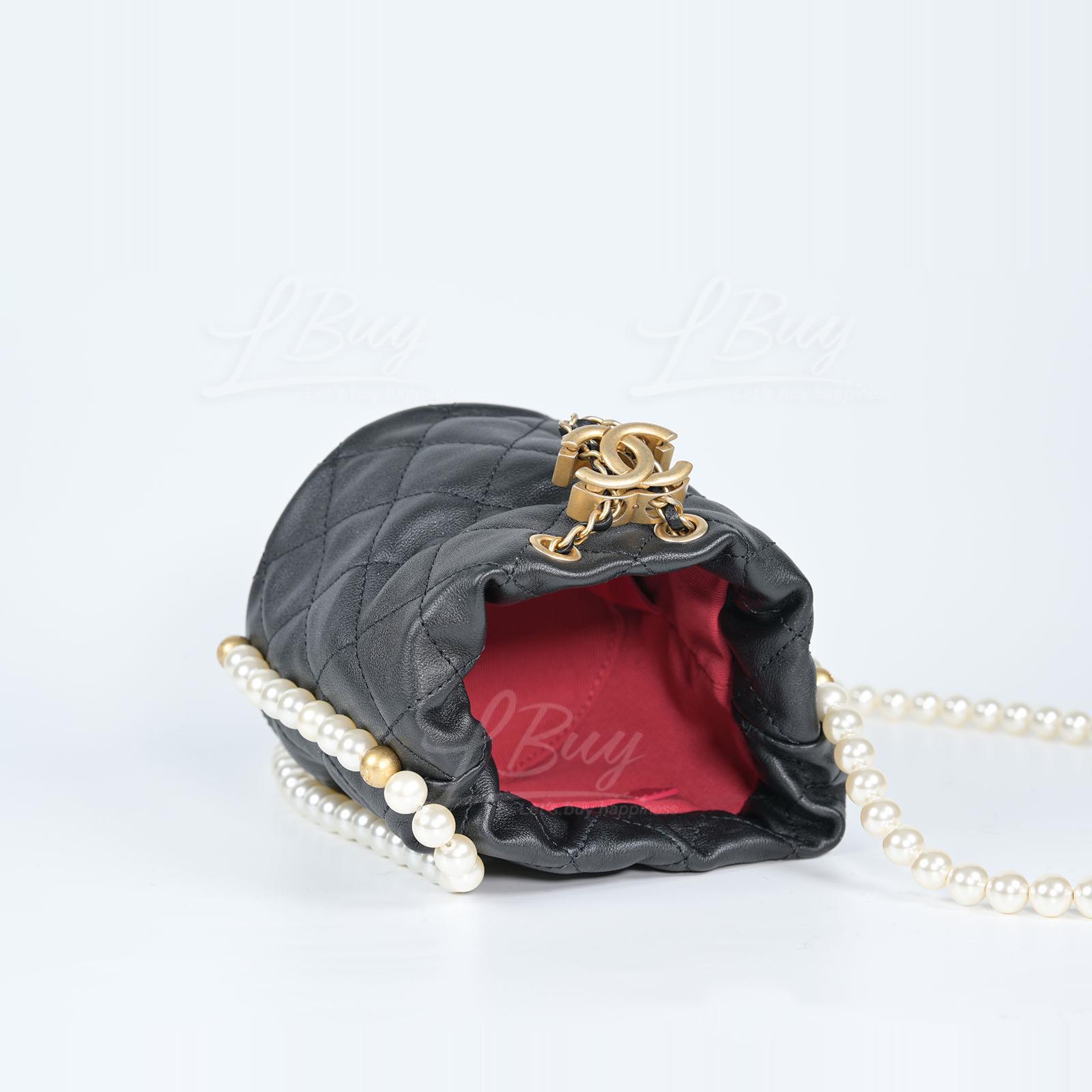 chanel mini pearl chain bag