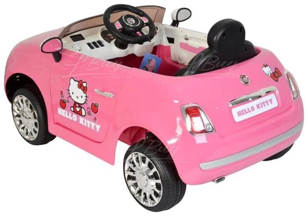 FIAT Official License Fiat 500 x Hello Kitty Ride On Toys