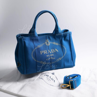 PRADA-Prada Denim Blue Handbag Shoulder Bag