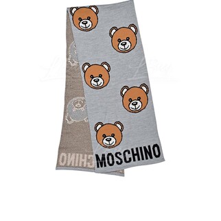 Moschino 泰迪熊灰色围巾