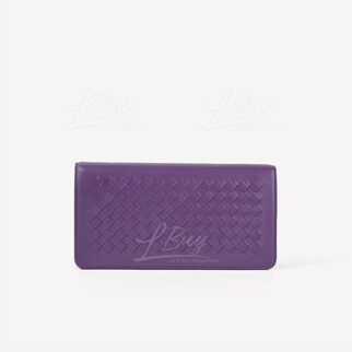 Bottega Veneta Purple Long Wallet On Chain