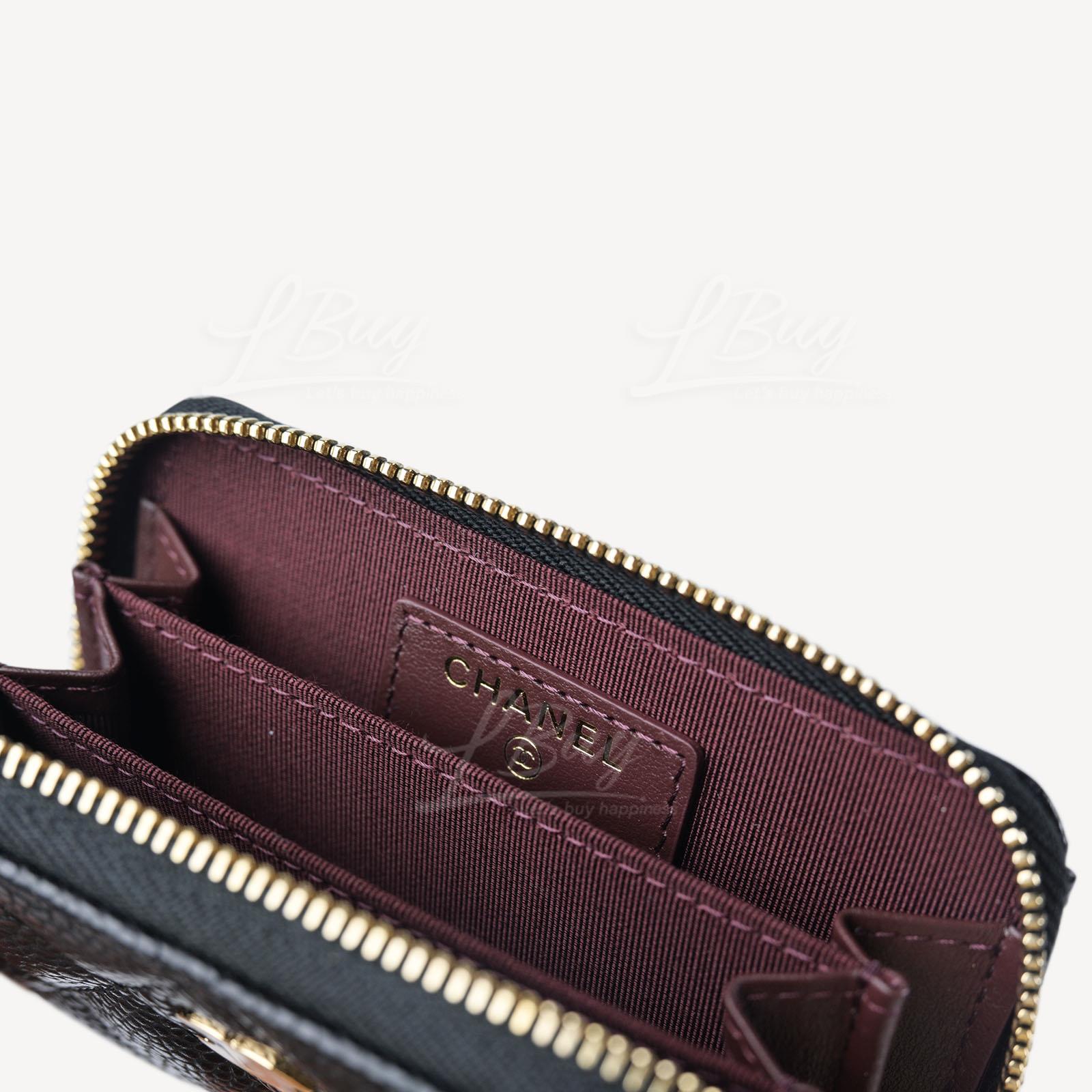 Chanel CHANEL Classic Zip Coin Purse Black Lambskin AP0216 Round Zipper  Coco Mark Matelasse Gold Hardware Card Case Mini Wallet Random Serial Seal  Available