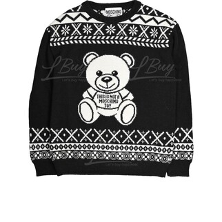 Moschino Couture Black Teddy Bear Sweater