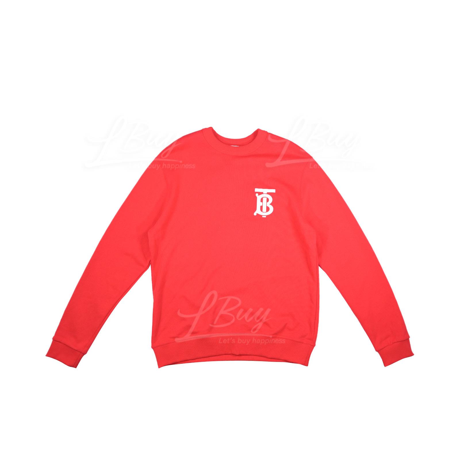 Burberry 花押字图桉棉质卫衣 红色