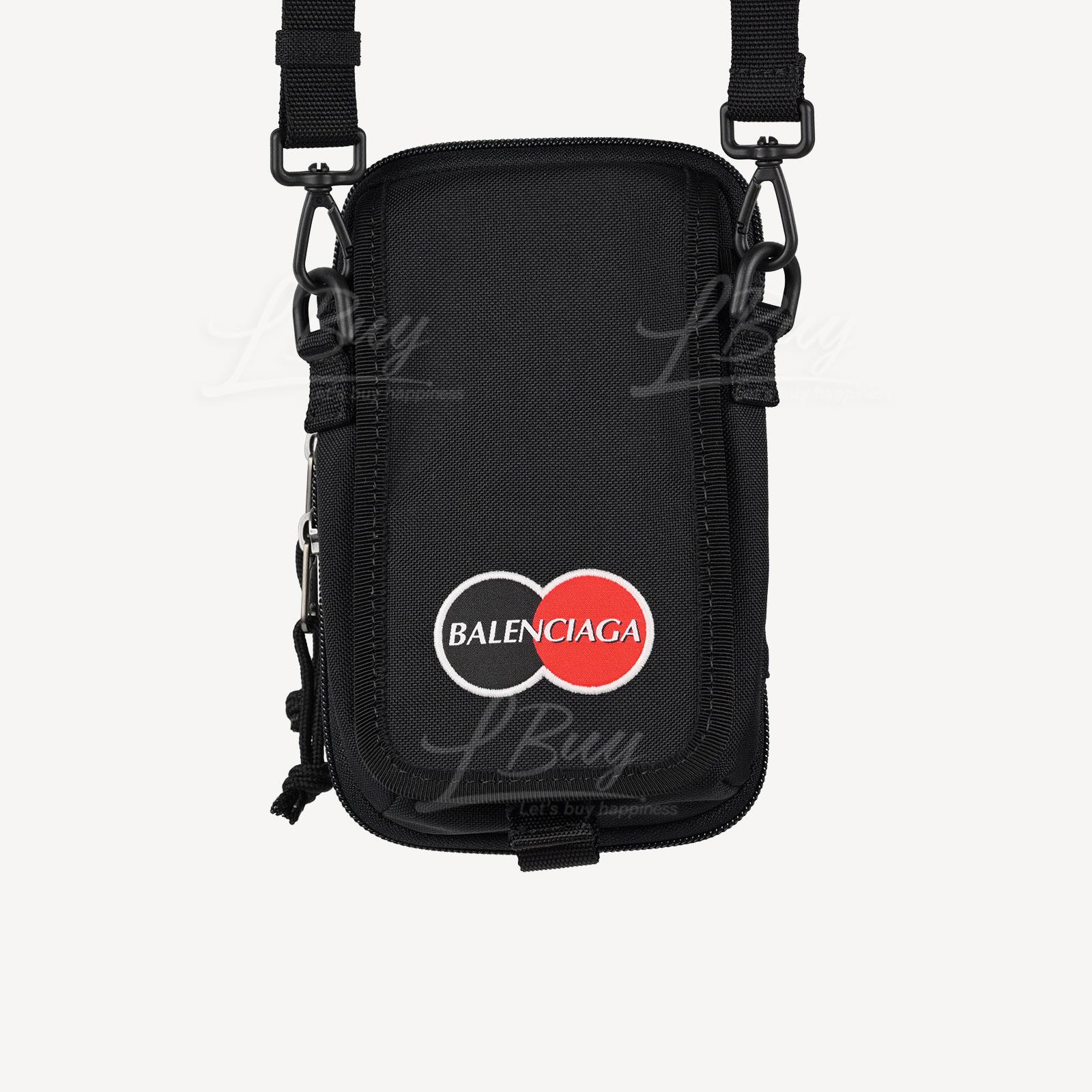 Balenciaga Mastercard Logo Black Crossbody Bag
