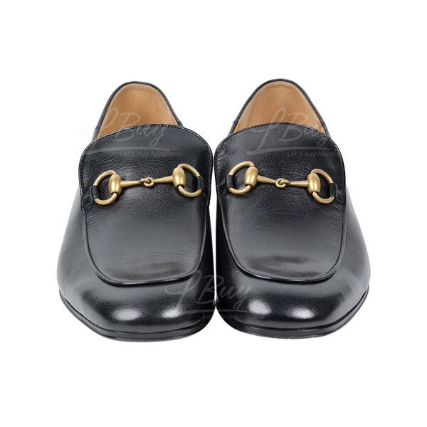 Black Leather Horsebit Loafer