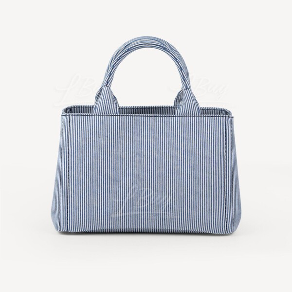 PRADA-Prada Denim Blue Stripe Tote Bag Shoulder Bag