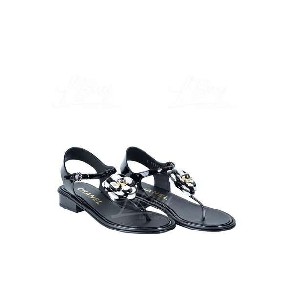 Chanel cheap calfskin sandals