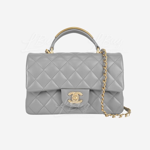 Chanel grey bag hot sale