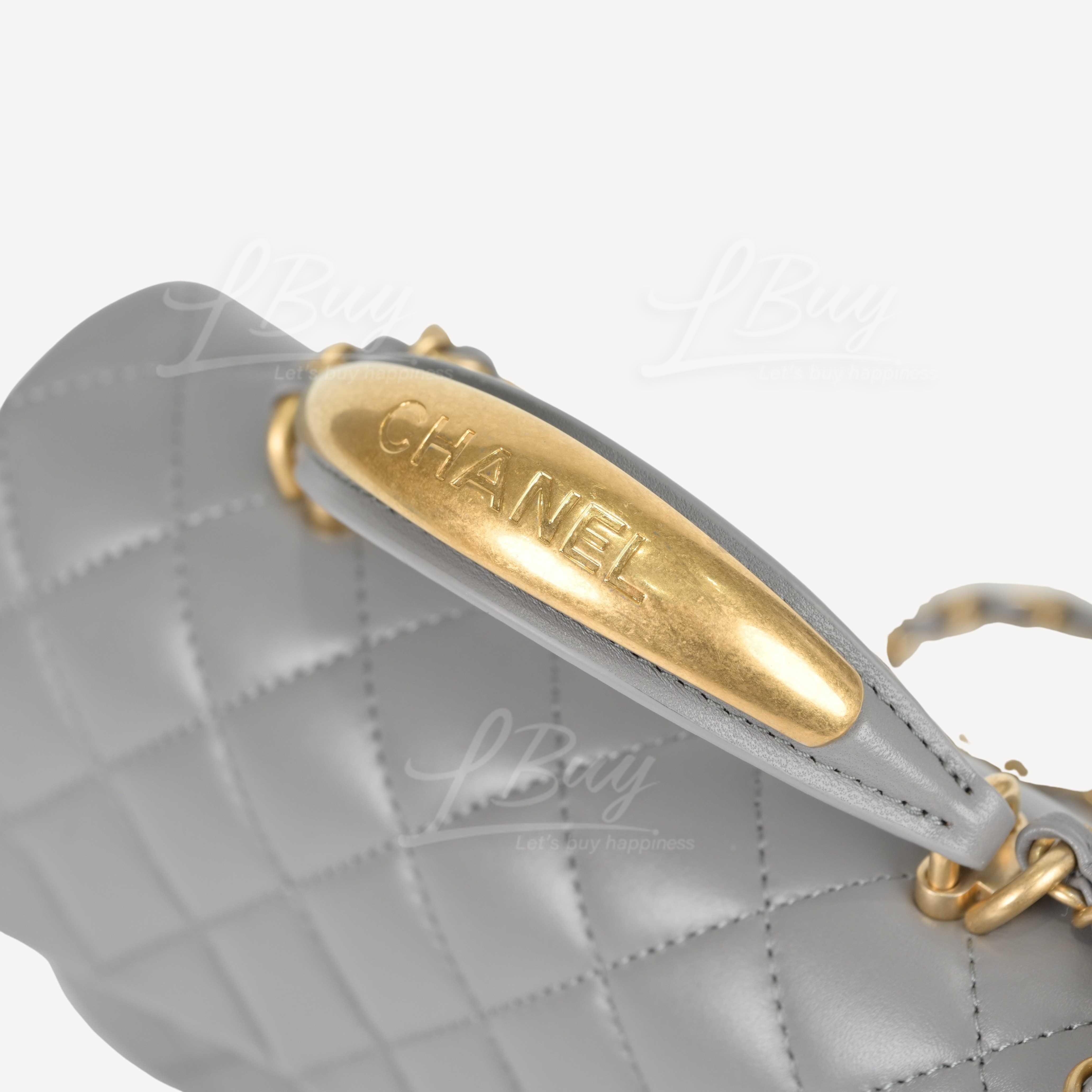 Miss Dior Top Handle Bag Latte Cannage Lambskin | DIOR