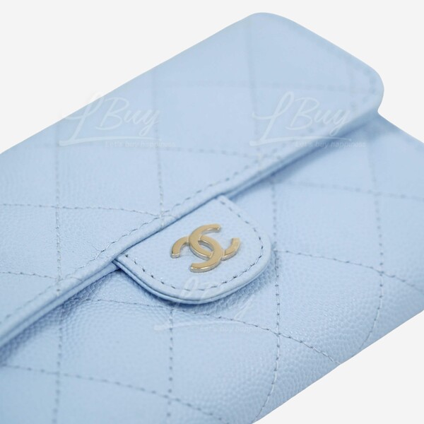 Powder blue chanel discount bag