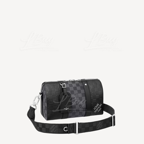 Louis Vuitton City Keepall Black in Cowhide Leather with Black