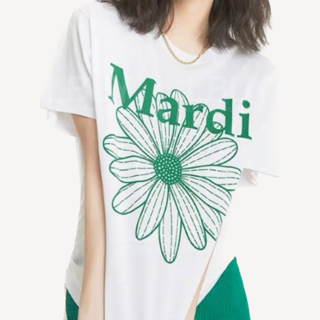 Mardi Mercredi Tee 白色 綠色Logo