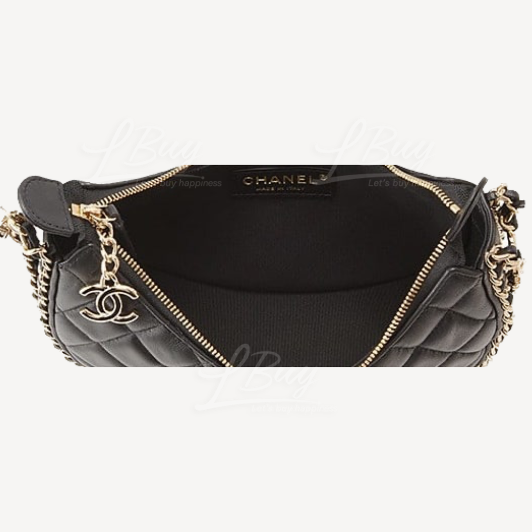 Chanel Lambskin Small Hobo Bag AS3917 Black 2023