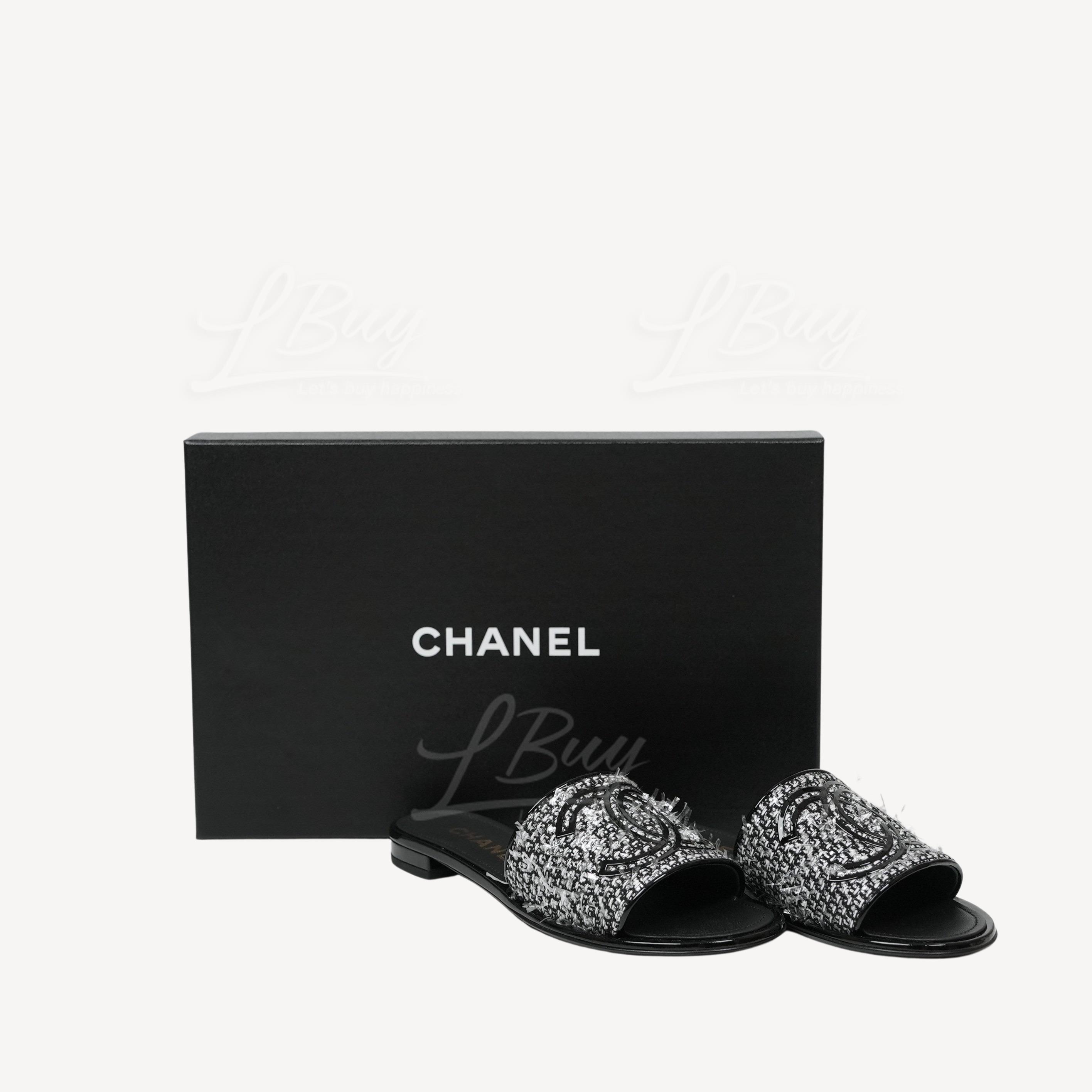 Chanel discount beaded slides