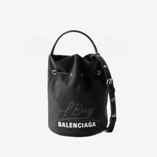 Balenciaga nylon discount bucket bag