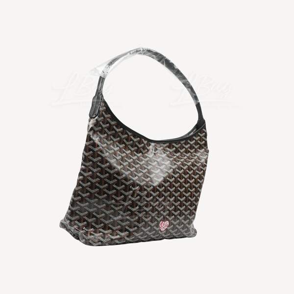 Goyard Boheme Hobo Bag In Goyardine Canvas Black