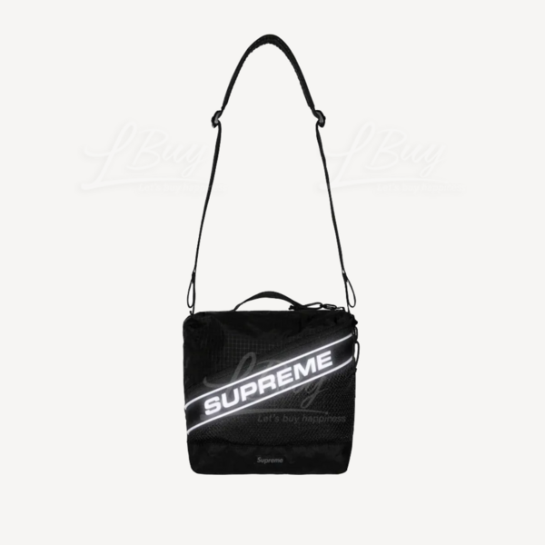 Supreme-Supreme Logo Shoulder Bag Black