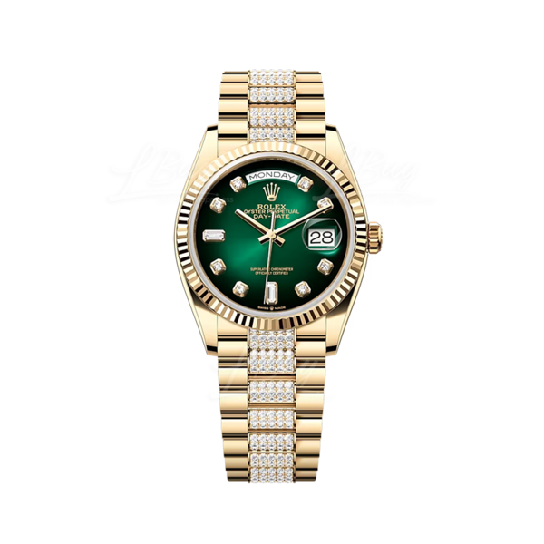 ROLEX Rolex Day Date 128238 0070 Green w D New