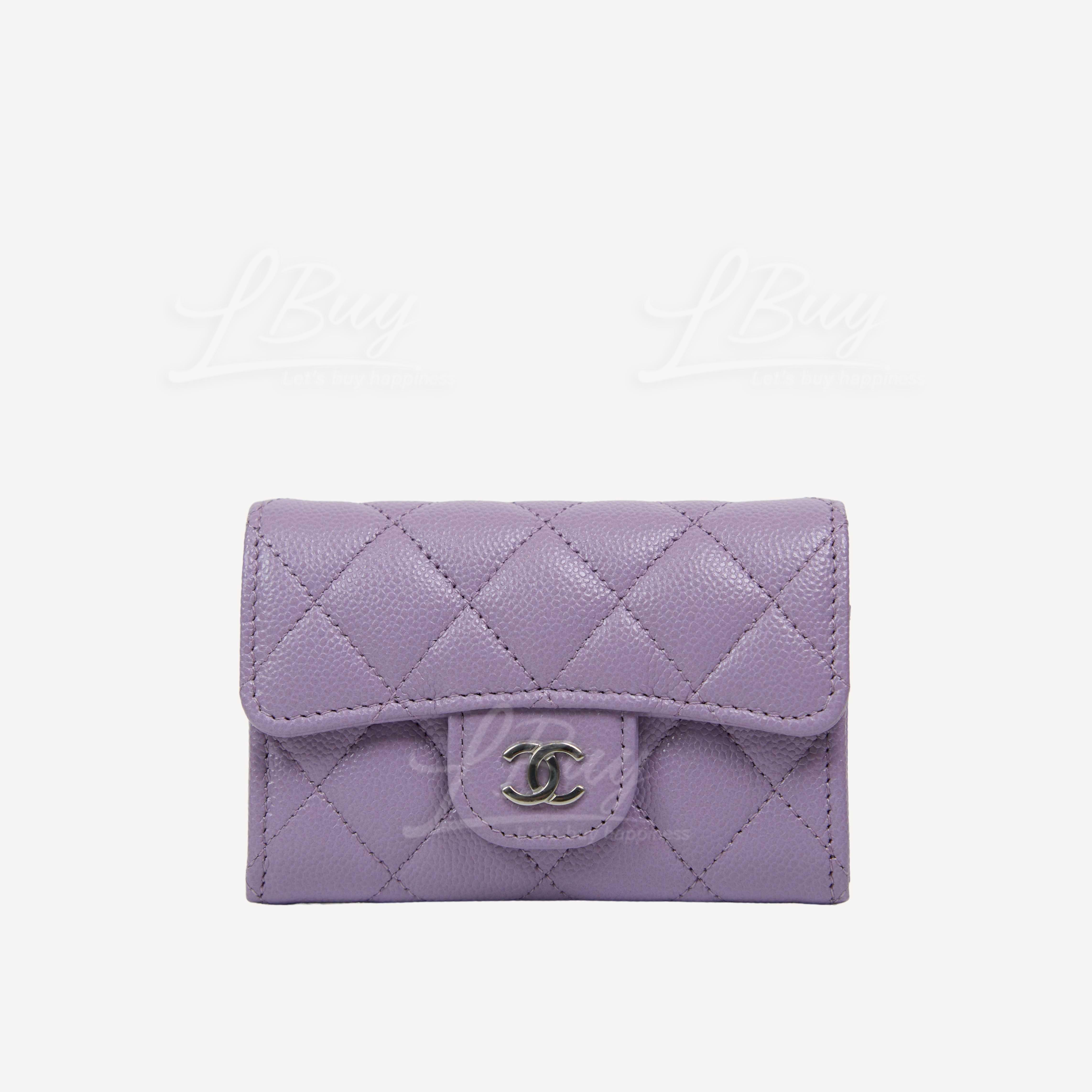 CHANEL-Chanel Classic Small Flap Wallet Card Holder Lilac with 