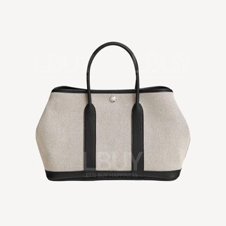 Hermes Garden Party 30 Bag 黑白熊貓色 內併紫色
