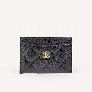 Chanel 經典卡片包 黑色金扣 AP0213