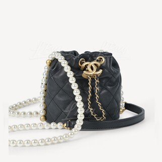 Chanel Mini Drawstring Imitation Pearl Strap Bag Crossbody Bag AS2529