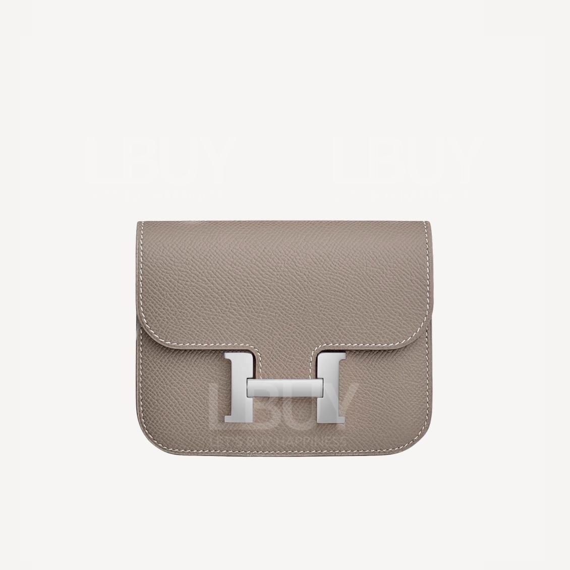 Hermes Constance Slim Wallet 大象灰 銀扣