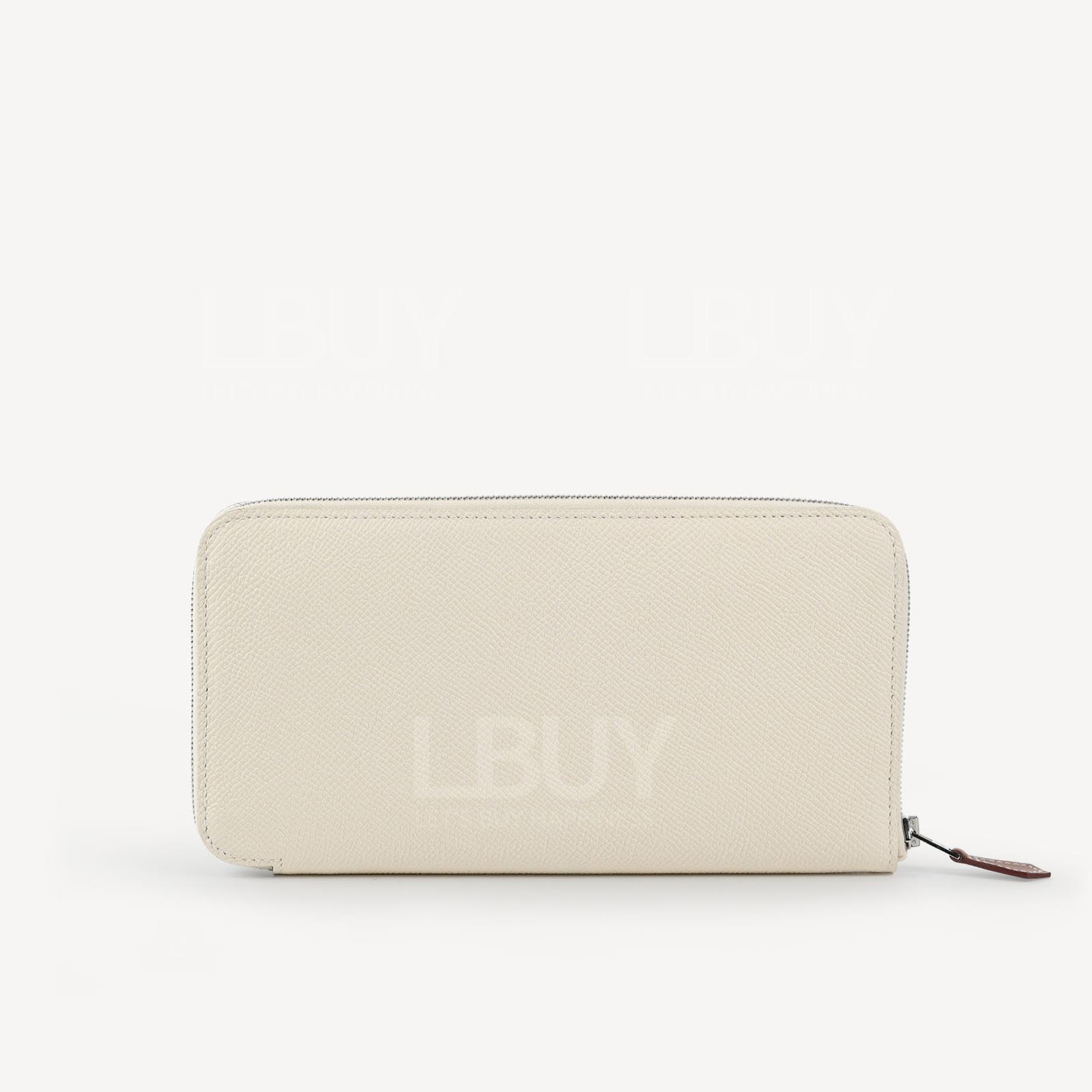 Hermes Silk'In 经典奶油白长型拉链钱包