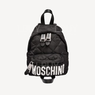 Moschino 銀色logo 黑色 小號三用背囊 斜揹袋