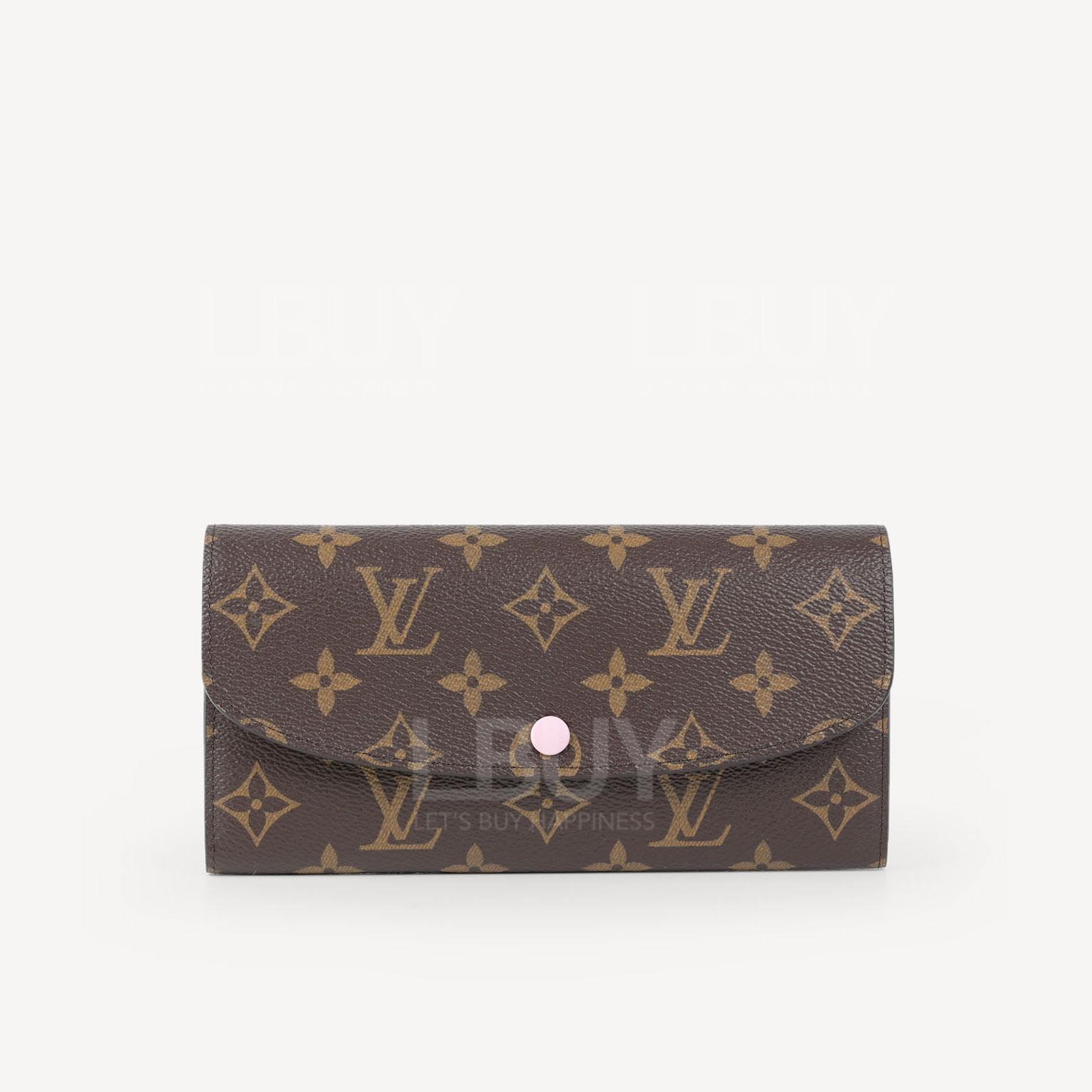 LV Emilie Monogram 粉紅扣長錢包 M61289