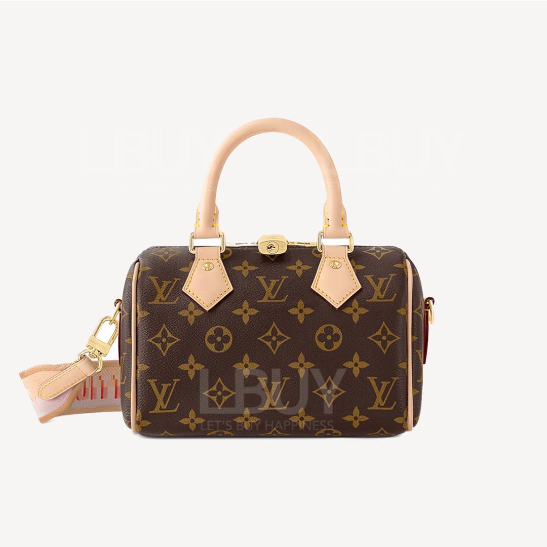 LV SPEEDY BANDOULIERE 20 Monogram 粉紅橙色彩帶桶袋 斜孭袋 M46594