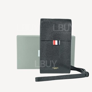 Thom Browne 黑色小牛皮手機包