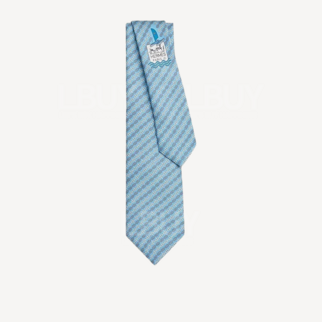 Hermes Tie 7 Levez l'Ancre Tie Ciel Gris