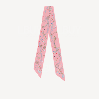 Hermes Les Cles a Pois Twilly 鑰匙圖騰 玫瑰粉 米色 併色