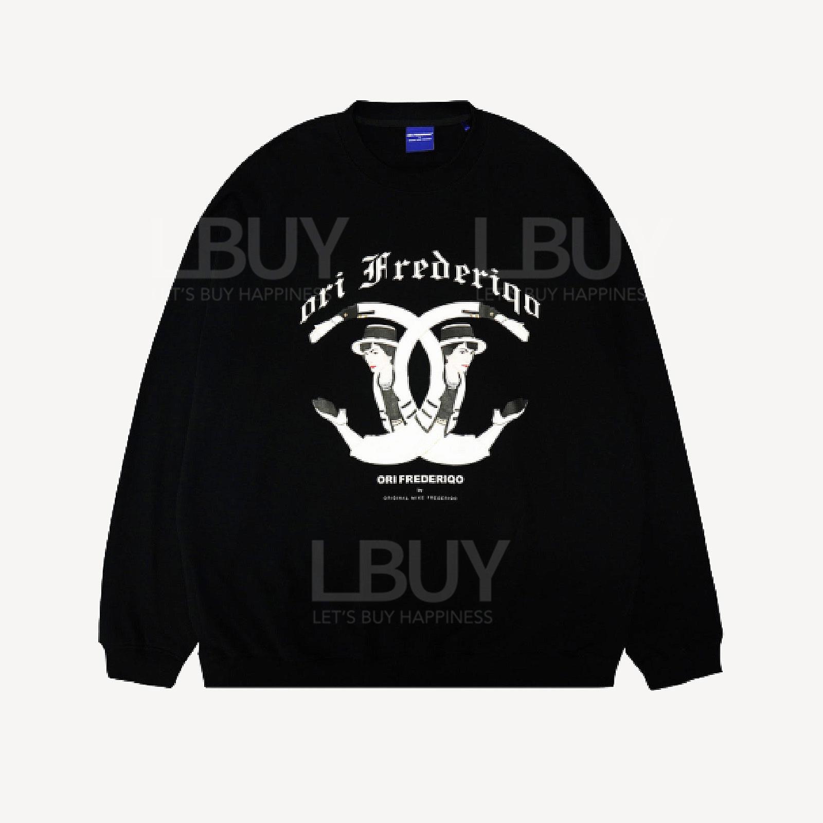 ORI FREDERIQO 荷蘭藝術家惡搞CoCo小姐黑色圓領衛衣