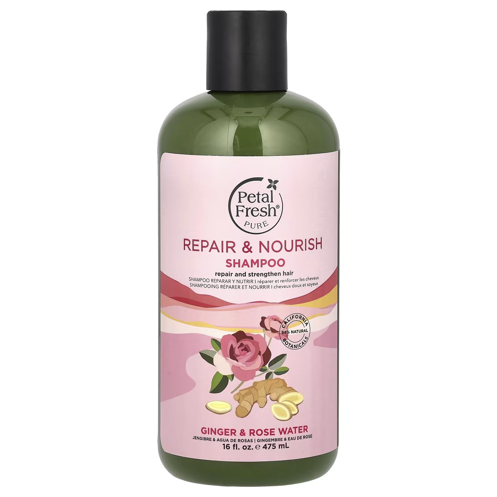 Petal Fresh Repair & Nourish Ginger & Rosewater Shampoo 16oz